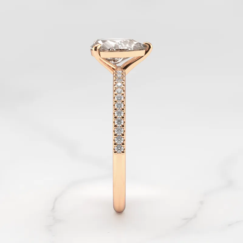 PEAR HALF PAVE DIAMOND RING vy 8