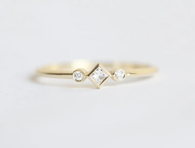Petite Diamond Ring, Princess Diamond Ring diamond engagement ring