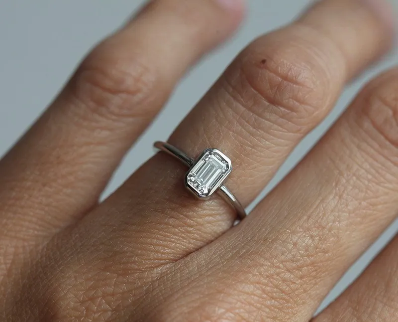 Platinum Engagement Ring, Platinum Diamond Ring view 2