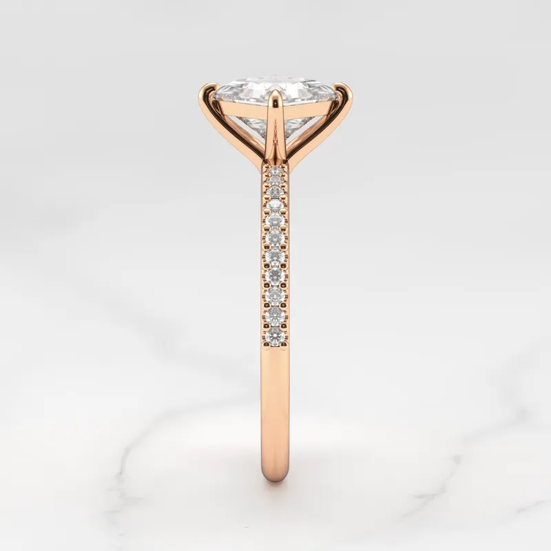 PRINCESS HALF PAVE DIAMOND RING vy 11