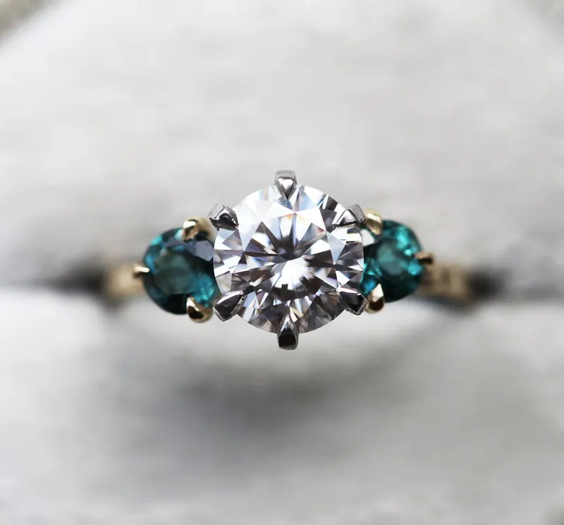 Paloma Moissanite Three Stone Ring view 5