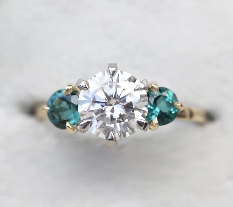 Paloma Moissanite Three Stone Ring view 7