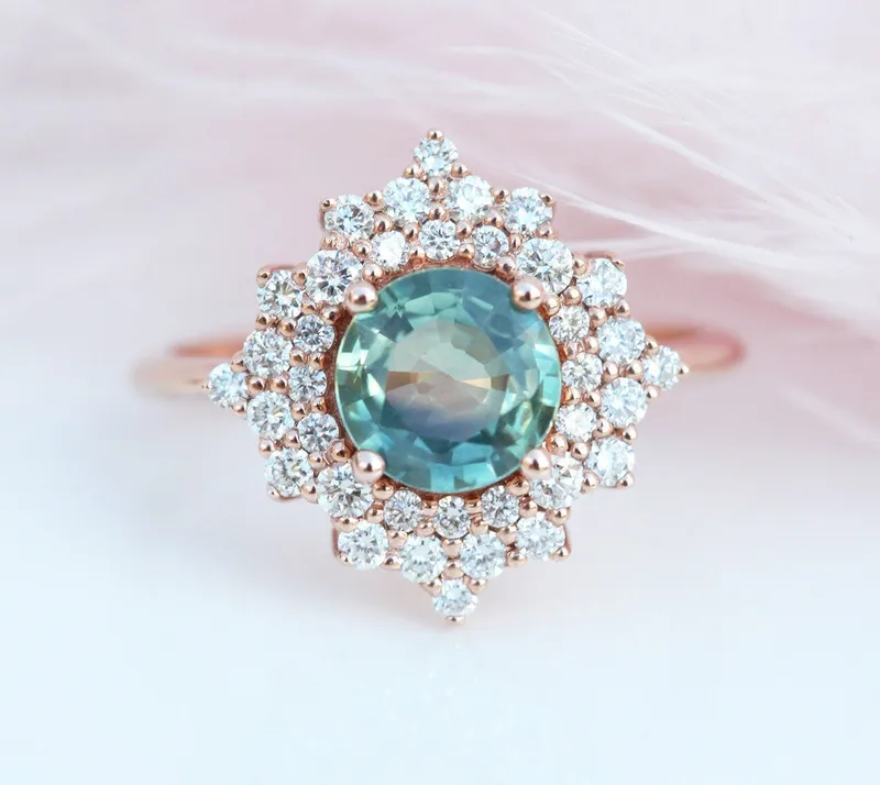 Patricia Sapphire Diamond Ring vy 5