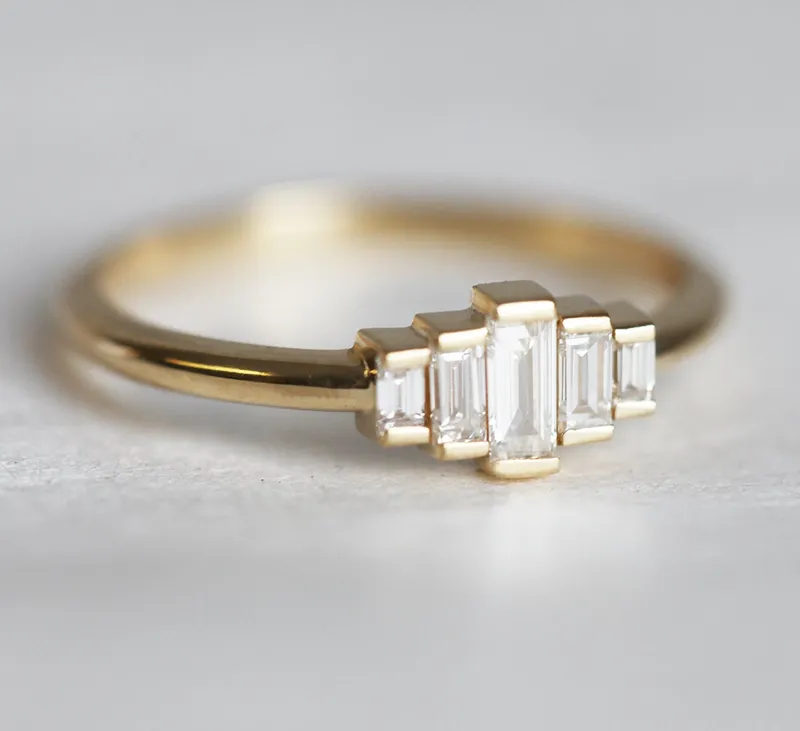 PATTI BAGUETTE EMERALD RING view 9