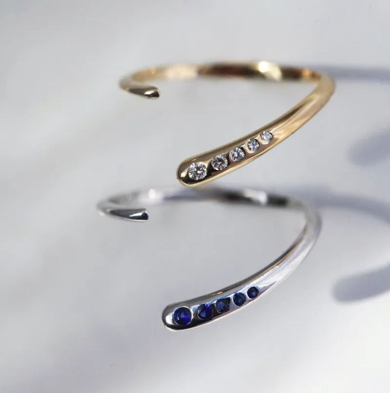 Payton Salt Pepper Diamond Ring Set view 7