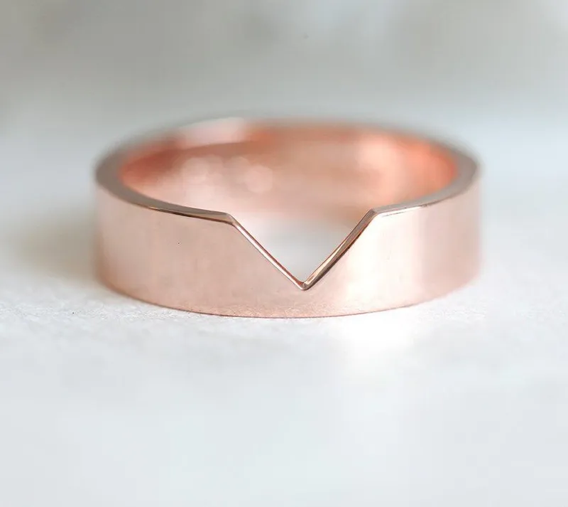 Peach Morganite Engagement Ring Set With Wide Band vy 6