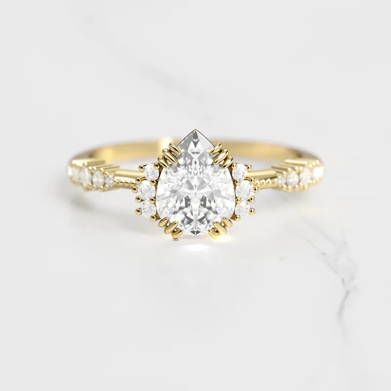 PEAR CLUSTER DIAMOND RING vy 4