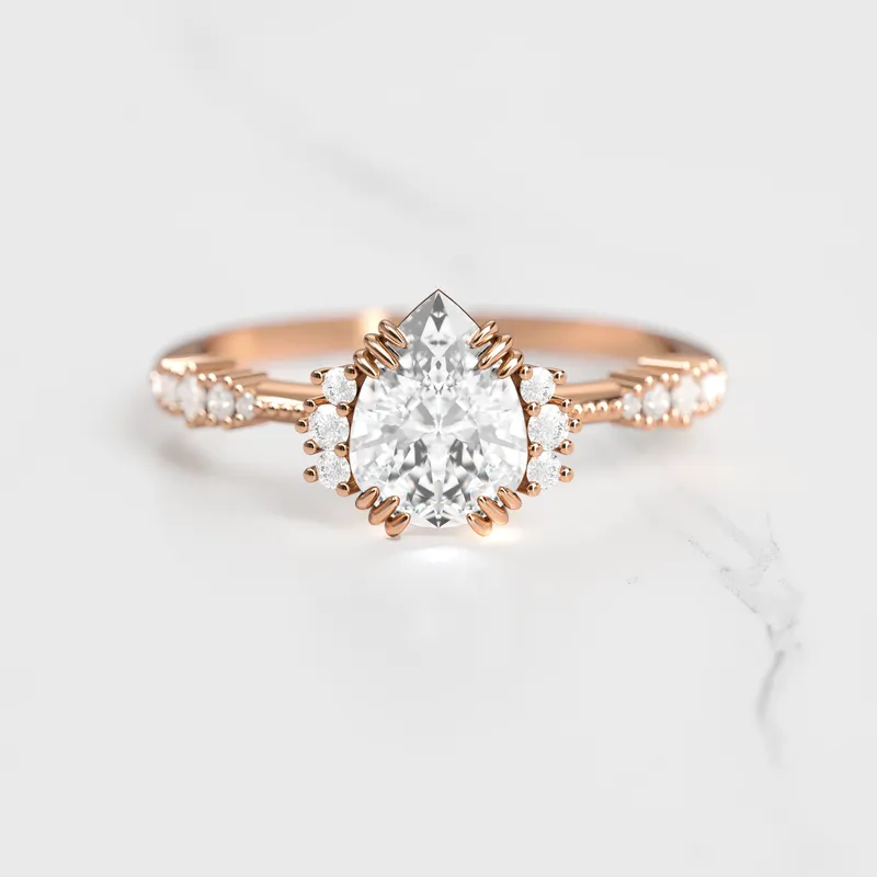 PEAR CLUSTER DIAMOND RING vy 5