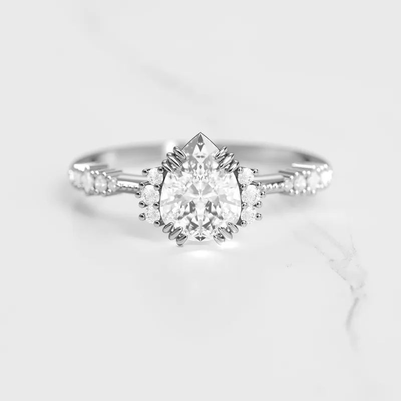 PEAR CLUSTER DIAMOND RING vy 6