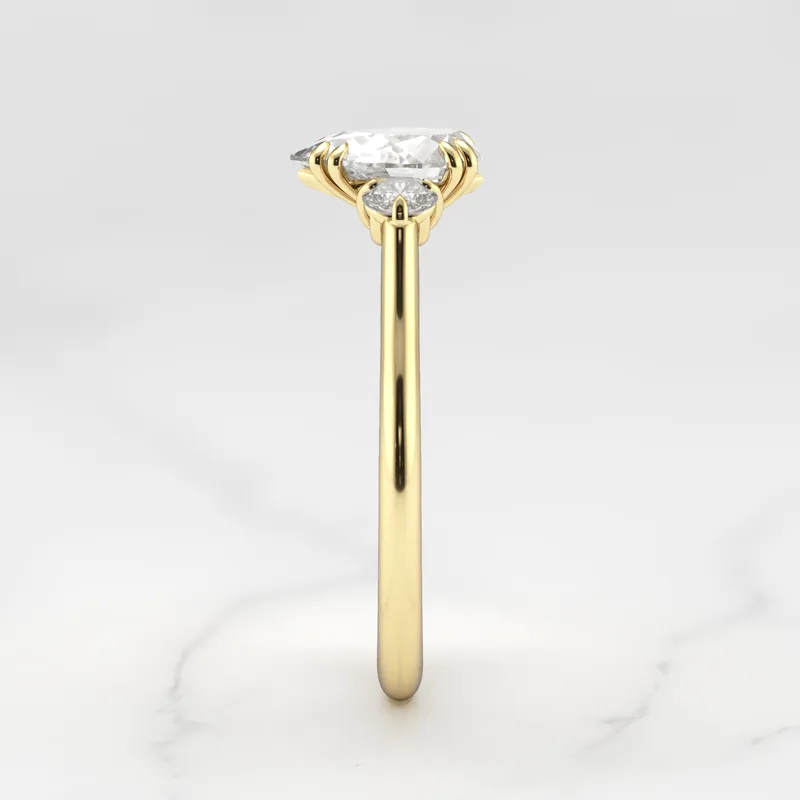 Pear Diamond Ring With Accent Stones vy 10