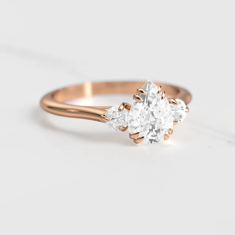 Pear Diamond Ring With Accent Stones vy 5