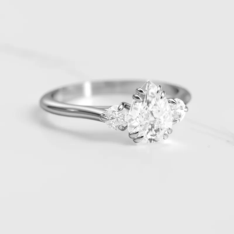 Pear Diamond Ring With Accent Stones vy 6