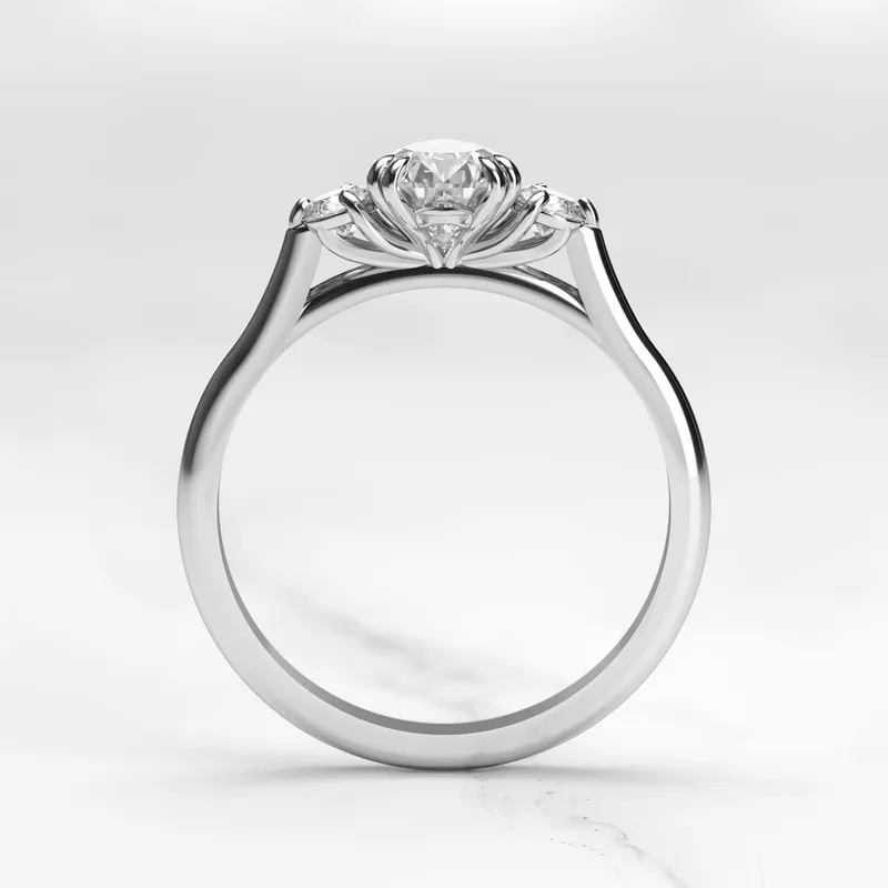 Pear Diamond Ring With Accent Stones vy 8