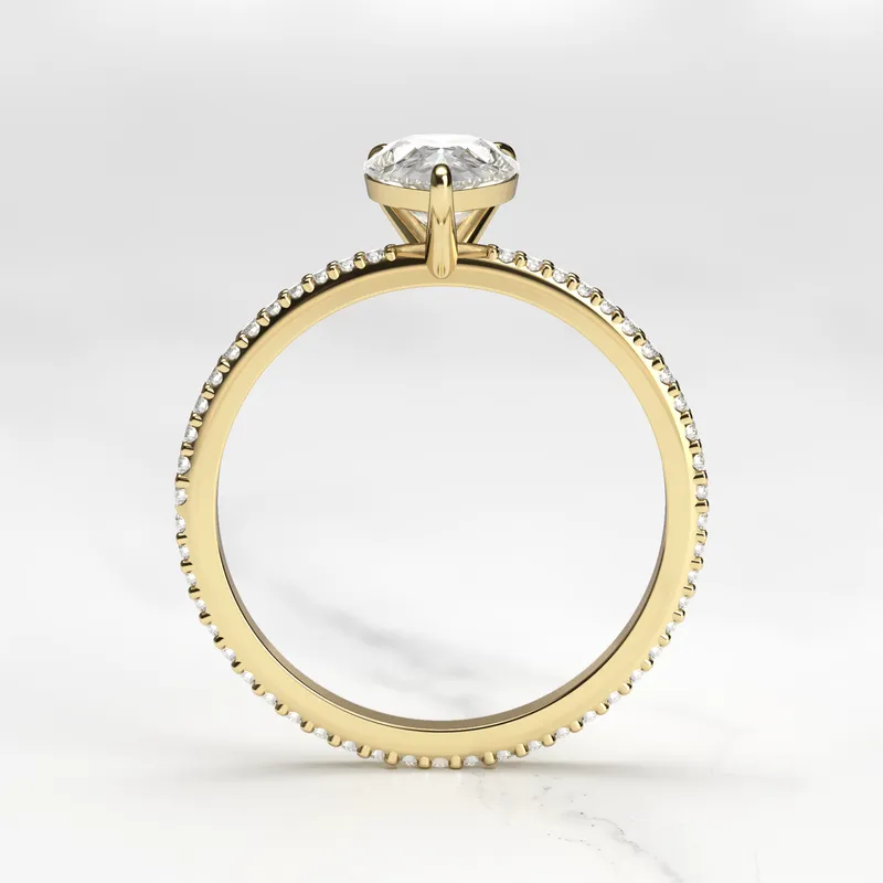 PEAR FULL PAVE DIAMOND RING vy 9