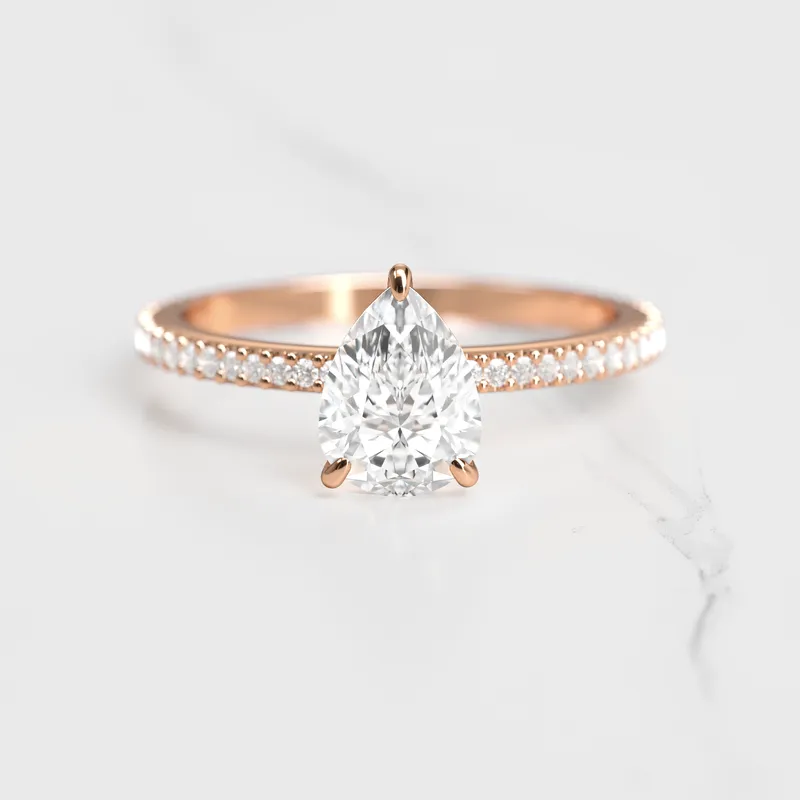 PEAR FULL PAVE DIAMOND RING vy 2