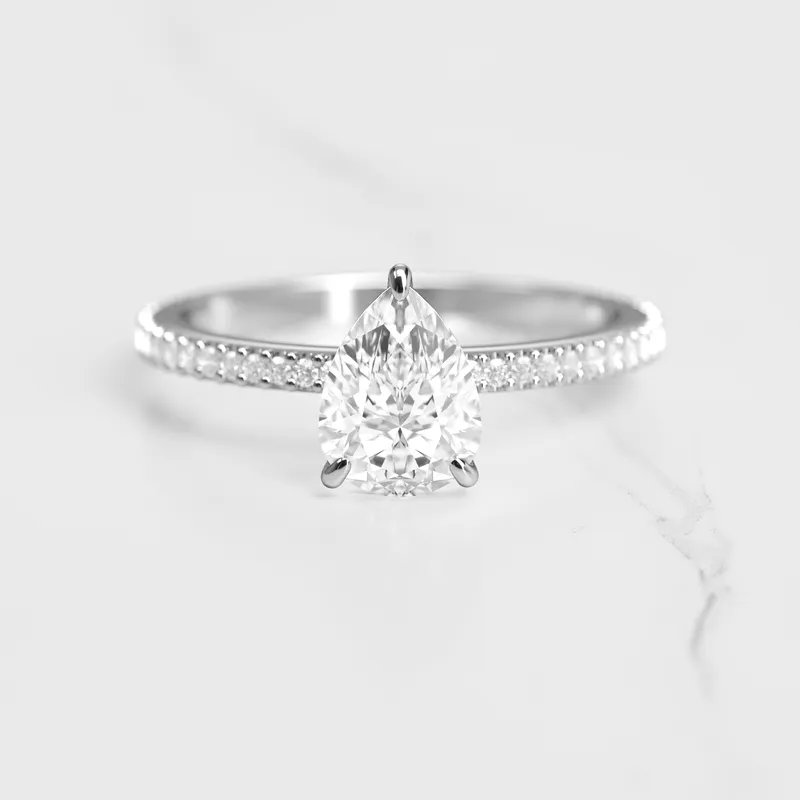 PEAR FULL PAVE DIAMOND RING vy 3