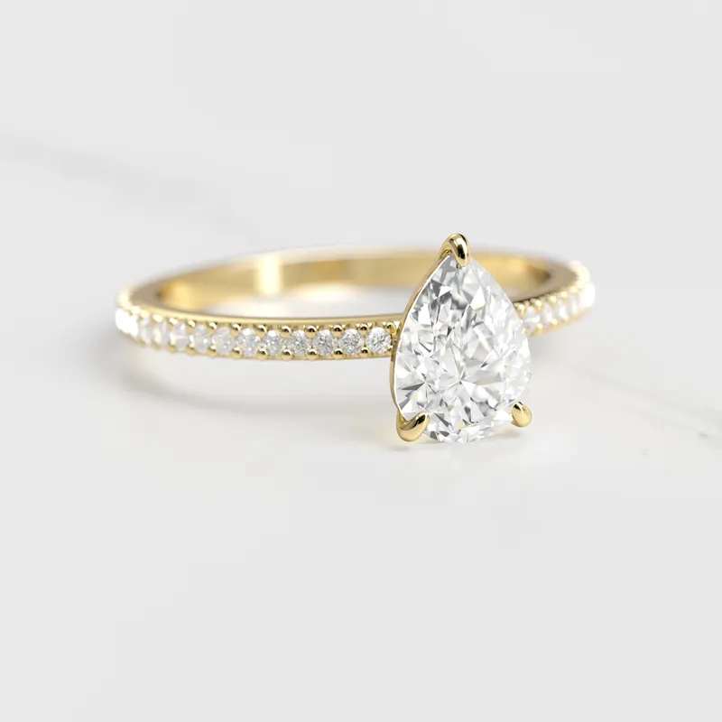 PEAR FULL PAVE DIAMOND RING vy 4