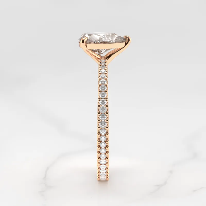 PEAR FULL PAVE TAPERED DIAMOND RING vy 11