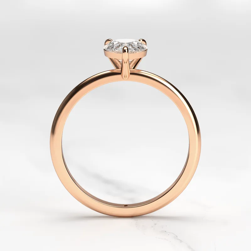 Pear Tapered Solitaire Diamond Ring vy 11