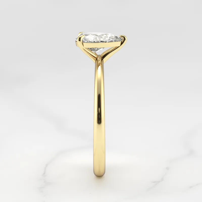 Pear Tapered Solitaire Diamond Ring vy 7