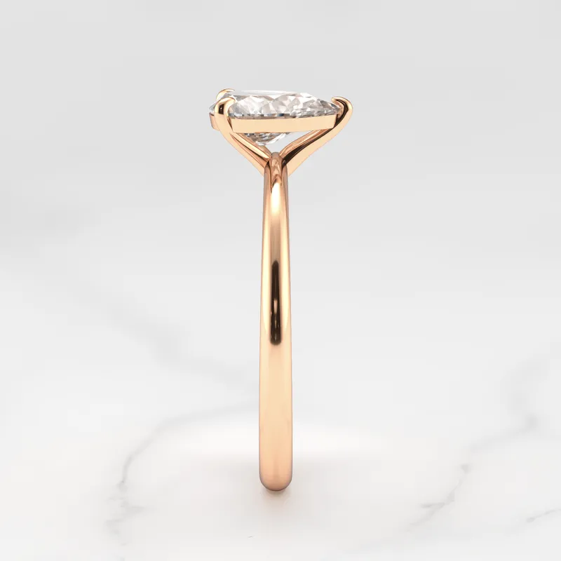 Pear Tapered Solitaire Diamond Ring vy 8