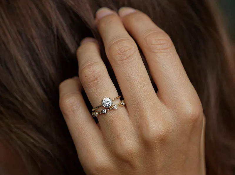 Pia Solitaire Diamond Engagement Ring view 3