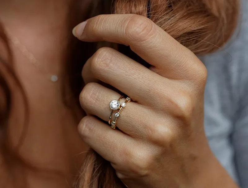 Pia Solitaire Diamond Engagement Ring view 5