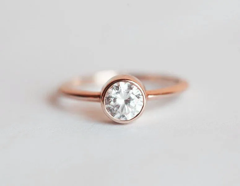 Pia Solitaire Diamond Engagement Ring view 6