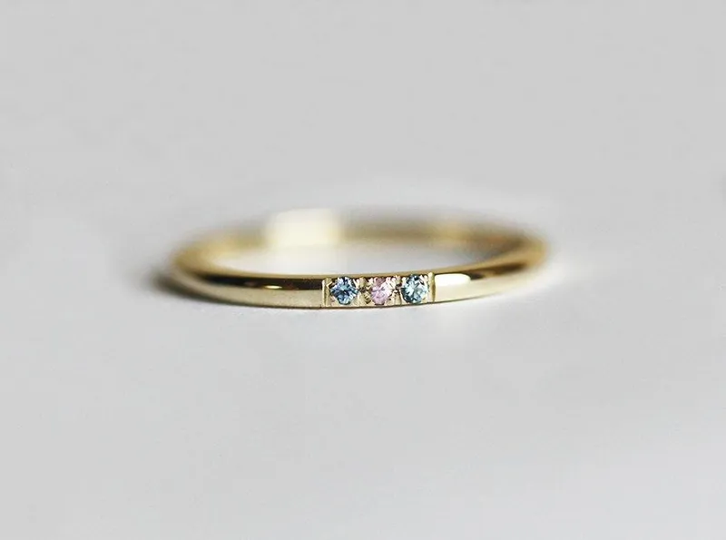 Pink Diamond Ring, Blue Diamond Ring view 3