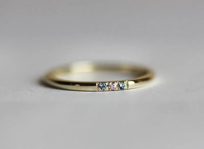 Pink Diamond Ring, Blue Diamond Ring view 4