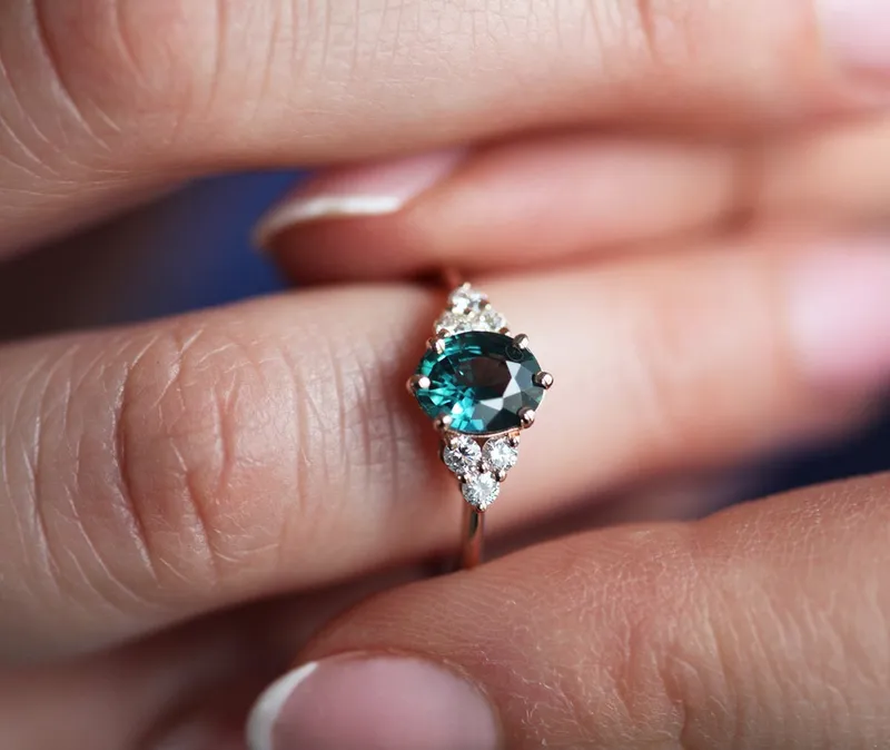 Piper Sapphire Diamond Ring vy 7