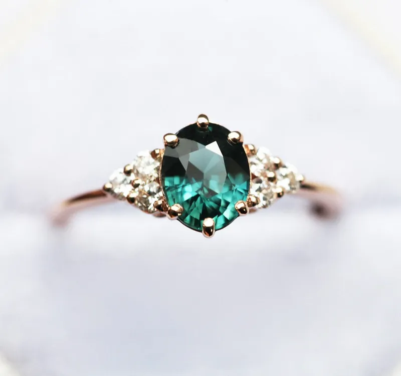 Piper Sapphire Diamond Ring sapphire oval cut engagement ring