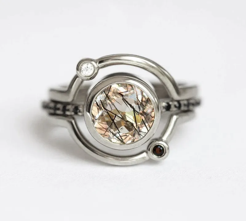 Planet Ring, Saturn Ring, Statement Celestial Set vy 10