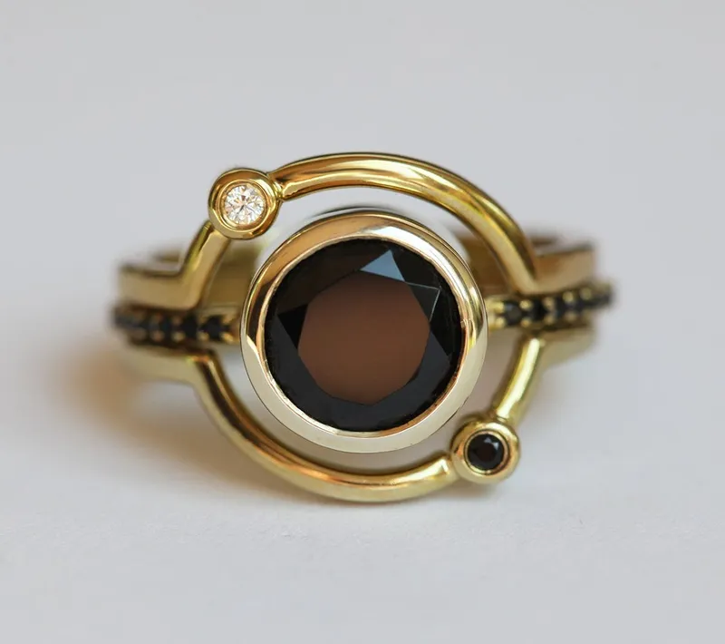 Planet Ring, Saturn Ring, Statement Celestial Set vy 4