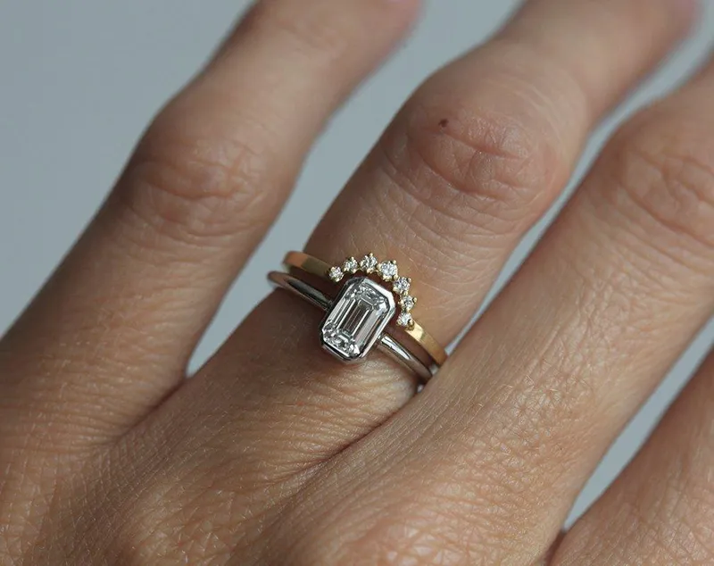 Platinum Engagement Ring, Platinum Diamond Ring view 3