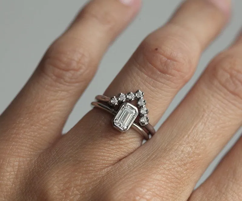 Platinum Engagement Ring, Platinum Diamond Ring view 4