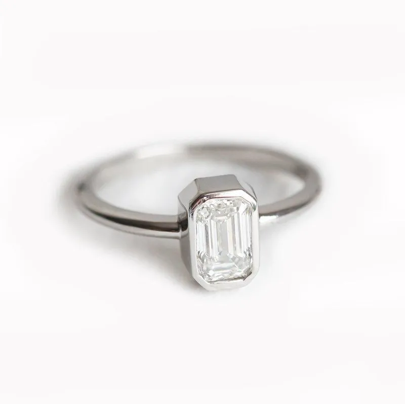 Platinum Engagement Ring, Platinum Diamond Ring view 5