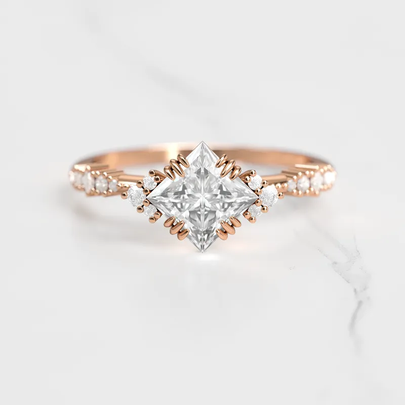 PRINCESS CLUSTER DIAMOND RING vy 5