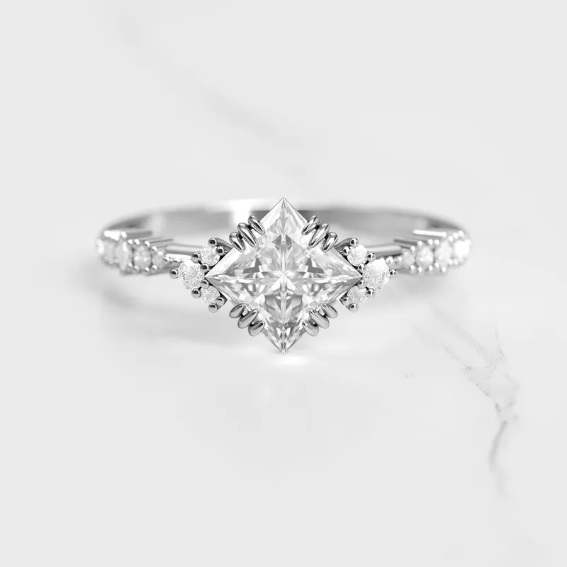PRINCESS CLUSTER DIAMOND RING vy 6