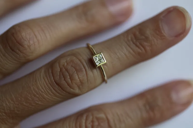 Princess Diamond Ring, Solitaire Engagement Ring view 3