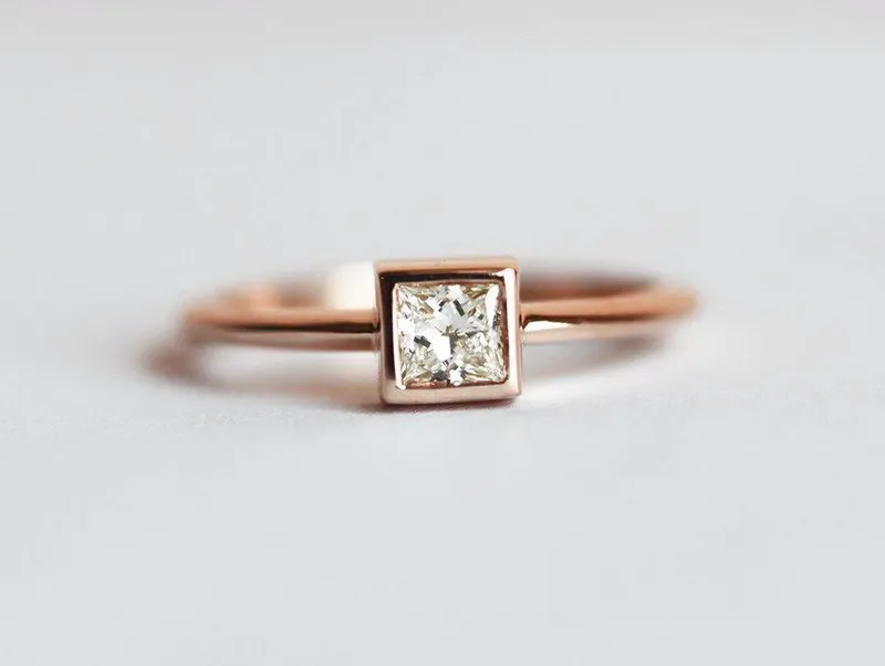 Princess Diamond Ring, Solitaire Engagement Ring view 5