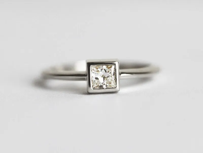 Princess Diamond Ring, Solitaire Engagement Ring view 6