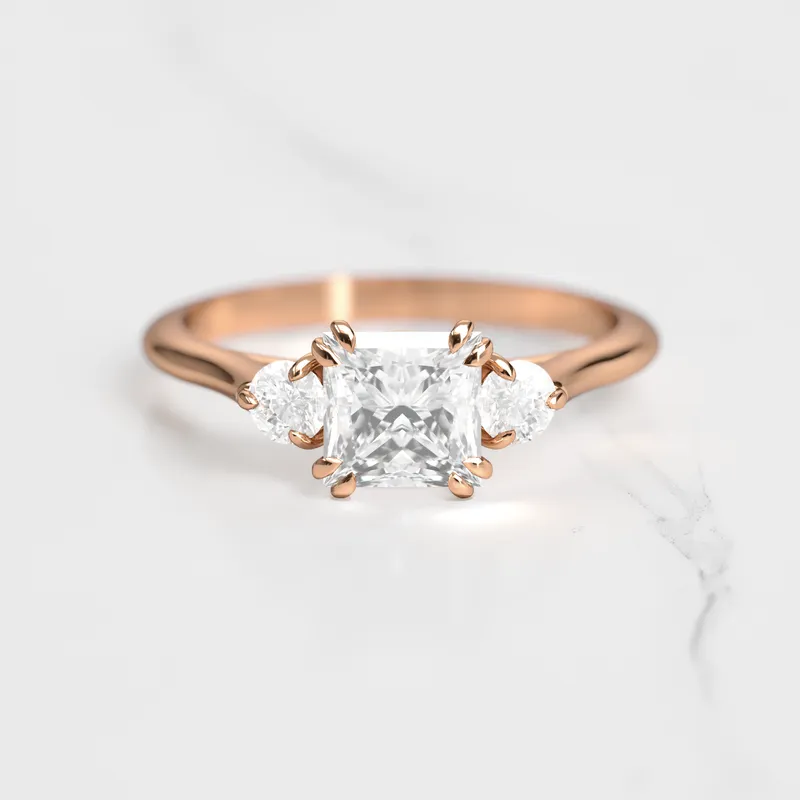 Princess Diamond Ring With Accent Stones vy 3
