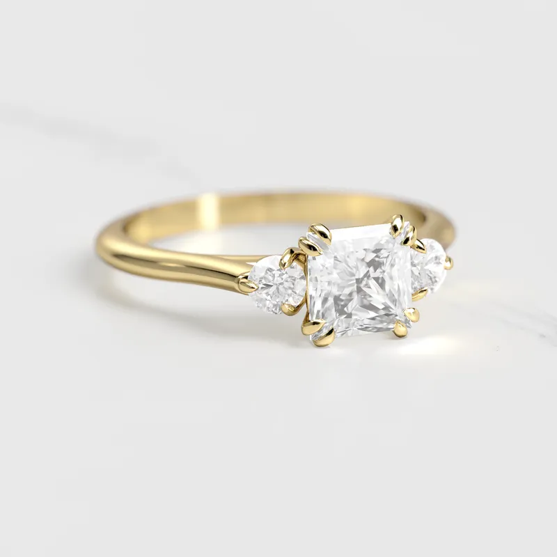 Princess Diamond Ring With Accent Stones vy 4
