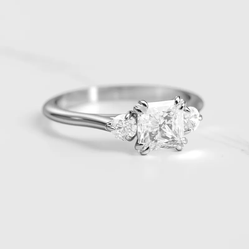 Princess Diamond Ring With Accent Stones vy 5