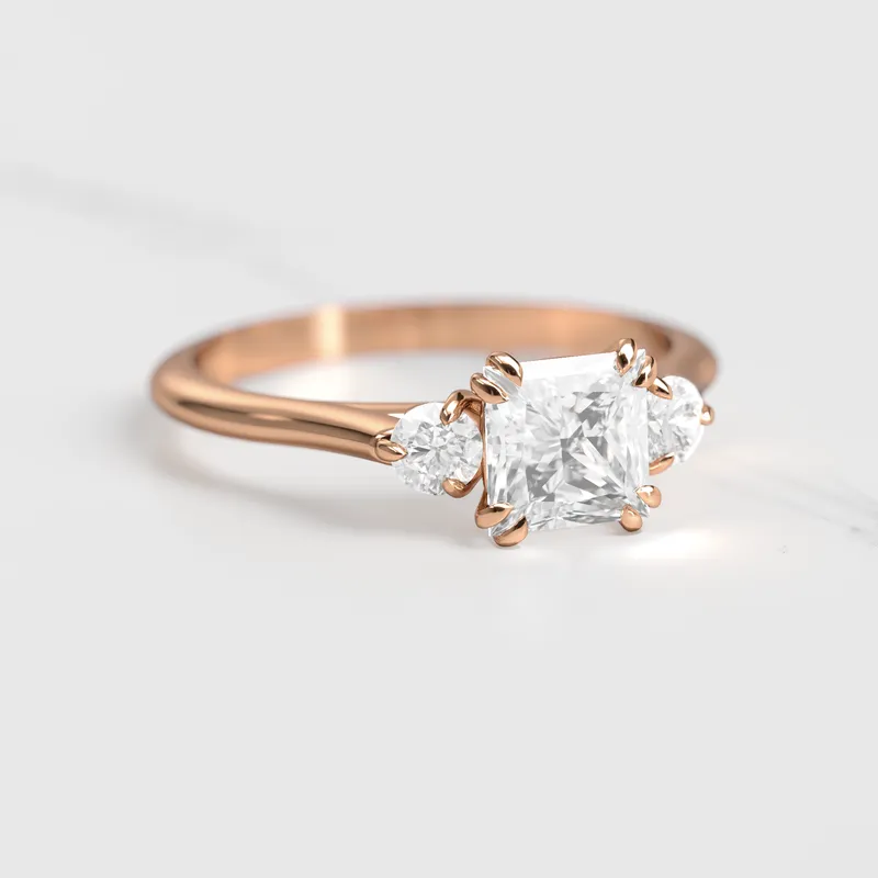 Princess Diamond Ring With Accent Stones vy 6