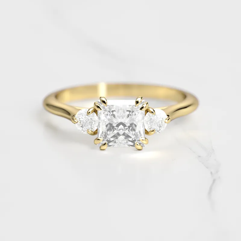 Princess Diamond Ring With Accent Stones diamond engagement ring
