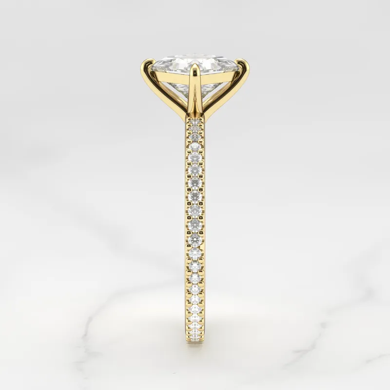 PRINCESS FULL PAVE DIAMOND RING vy 10