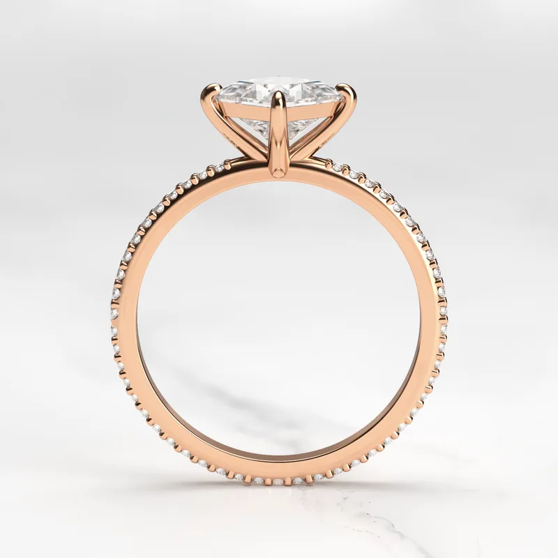 PRINCESS FULL PAVE DIAMOND RING vy 8