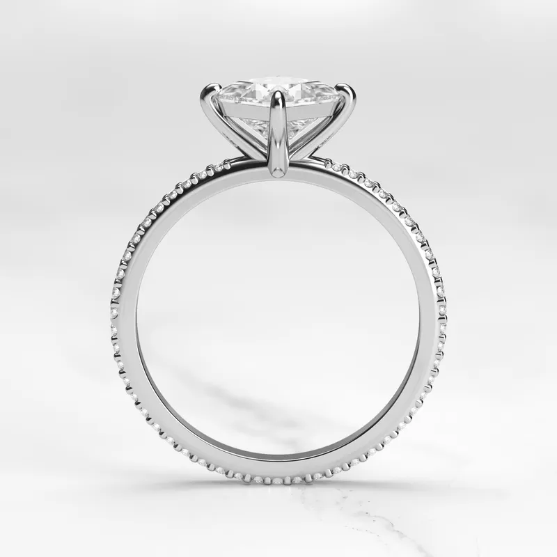 PRINCESS FULL PAVE DIAMOND RING vy 9